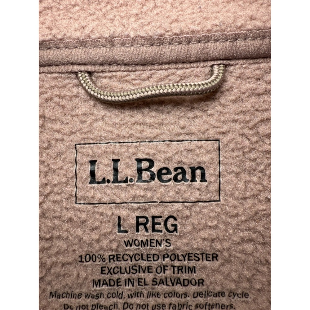L.L. Bean Mountain Classic Fleece Vest Womens Large Regular Mauve Pink Full Zip - Picture 2 of 7